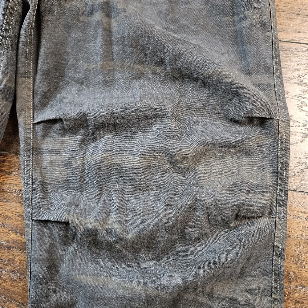 Urban Pipeline Men's L Ramie Cotton Blend Cargo Pants Camo Drawstring